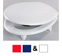 Celmac SCI11WY Celeste Pro Raised Toilet Seat and Cover, Chrome Hinge, White