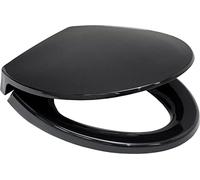 Celmac Sonata Heavy Duty Double Flap Toilet Seat & Cover Black SS011BL