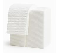 Celmuron Disposable Bath Hair Towels, 100-Count 12" x 28", Thick Pearl Texture, Soft & Absorbent Salon Spa Towels(White)