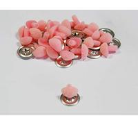 celoexpress FLOCK PINK Cat/Triangle Noses 9mm Metal Backs - Teddy Bear & Soft Toy Making Detailed Noses - Pack of 25