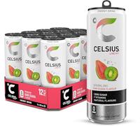 CELSIUS Energy Drink, Sparkling Kiwi Guava, Natural Flavours. No Artificial Colours, Sugar Free Energy Drinks, 355 mL, 24-Pack