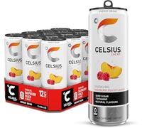 CELSIUS Energy Drink, Sparkling Raspberry Peach, Natural Flavours, Sugar-Free, 355 mL Cans - Pack of 12