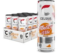 Celsius Live Fit Clean Energy Sparkling Drink With & Vitamins & Natural Flavours 355ml Cans, 200mg Caffeine Per Can (Pack Of 12 x 355ml, Fantasy Vibe Orange)