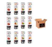 Celsius Sparkling Energy Drink | Zero Sugar, No Artificial Colours | Natural Caffeine Essential Vitamins for Focus | Hydrating Drink (Pack 12, RaspberryPeach-MangoLemonade-KiwiGuava-Strawberry)