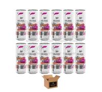 Celsius Sparkling Energy Drink | Zero Sugar, No Artificial Colours | Natural Caffeine Essential Vitamins for Focus | Hydrating Drink (Pack 12, Sunset Vibe)