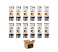 Celsius Sparkling Energy Drink | Zero Sugar, No Artificial Colours | Natural Caffeine with 7 Essential Vitamins for Focus | Hydrating Drink (Pack 12, Mango Lemonade)