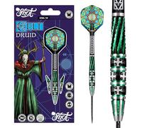 Shot! Darts Celt Druid 90% Tungsten Pro Throwing Darts Steel Tip Set, Professional - Made in New Zealand - Designed Dart Flights for Women & Men - Metal Tip Bar Darts for Adults