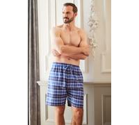 "Celt Navy" Tartan Brushed Cotton Sleep Shorts British Boxers Navy L