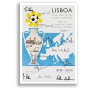 Celtic 1967 Team Squad Programme Signed Autograph A4 Poster Photo Framed Memorabilia Gift European Cup Winners Lisbon Lions (A3 Poster Only)