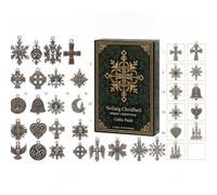 Celtic Advent Countdown Calendar - 24-Day 2D Flat Celtic Theme Count Down Calendar with Mindfulness Ornaments, for Christmas Tree Window Wall Decor, for for Adults Teens Kids Collectors