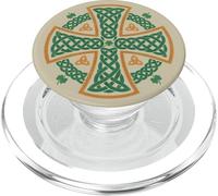 Celtic Alpine Cross Vintage St. Patrick's Day Art Design PopSockets PopGrip for MagSafe