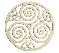 Celtic Art - Irish Symbols Celtic Triple | Triskele Knot Wall Art Wall Art Wall Decor 11 Inch Triple Helix Wooden Knot for Home Yoga Meditation Room Decor