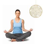 Celtic Art - Triskele Knot Wooden Wall Art, Celtic Knot Triskele Wall Decor | Triple Celtic Wall Decor With Irish Symbols, Wooden Knot On Wall Decor