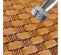 Celtic Basket Weave Leather Stamp Leathercraft Stamping Tool 304 Stainless Steel Geometric Pattern for DIY Carving