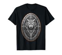 Celtic Battle Shield s Wolf Viking s Norse Myth Symbol T-Shirt