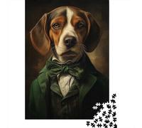 Celtic Beagle Dog 1000 Piece Jigsaw Puzzle, Pet Lover Table Game for Relaxing Weekends 52x38cm/1000pcs
