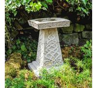 Celtic Birdbath With Square Top