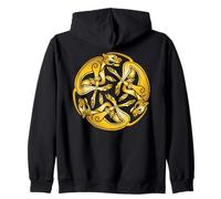 Celtic Book of Kells Trinity Hounds Zip Hoodie