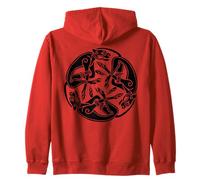 Celtic Book of Kells Trinity Hounds Zip Hoodie