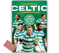 Celtic Calendar 2026 A3 Wall Calendar Football Gift Present with Free Organising Stickers Included