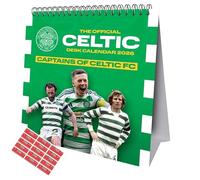 Celtic Calendar 2026 Desk Easel Flip Calendar - Official Celtic Football gift with FREE Organisational stickers