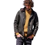 Celtic & Co Men's British Grown Sleeve Wax Cotton Jacket in Dark Olive | Size: Medium Celtic & Co Dark Olive M