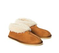 Celtic & Co Men's Handmade In Cornwall Luxury 100% Super Soft Sheepskin Bootee Slippers - Burnt Honey - Size 10