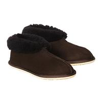 Celtic & Co Men's Handmade In Cornwall Luxury 100% Super Soft Sheepskin Bootee Slippers - Mocca - Size 11