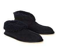 Celtic & Co Men's Handmade In Cornwall Luxury 100% Super Soft Sheepskin Bootee Slippers - Navy - Size 10