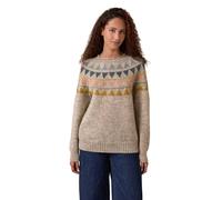 Celtic & Co Women's British Geo Fair Isle Yoke Sweater in Cream | Size: Medium Celtic & Co Cream M