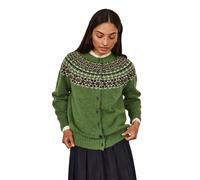 Celtic & Co Women's British Highlands Crew Neck Cardigan in Green | Size: Medium Celtic & Co Green M