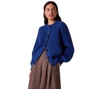Celtic & Co Women's British Wool Ribbed Cardigan in Cobalt | Size: Medium Celtic & Co Cobalt M