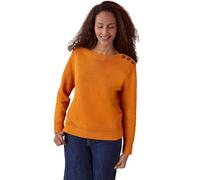 Celtic & Co Women's Button Detail Gansey Sweater in Mustard | Size: Medium Celtic & Co Mustard M