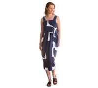 Celtic & Co Women's Button Detail Square Neck Midi Dress in Mid Navy | Size: 16 Celtic & Co Mid Navy 16
