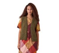 Celtic & Co Women's Donegal Boxy Fit Vest in Dark Olive | Size: Medium Celtic & Co Dark Olive M