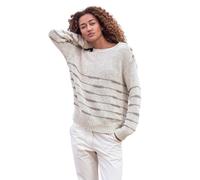 Celtic & Co Women's Drop Stitch Breton Sweater in Off-White | Size: Medium Celtic & Co Off-White M