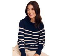 Celtic & Co Women's Fine Knit Merino Collard Sweater in Dark Navy | Size: Medium Celtic & Co Dark Navy M