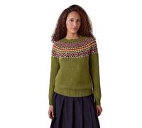 Celtic & Co Women's Highlands Crew Neck Sweater in Olive | Size: Small Celtic & Co Olive S