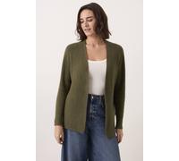 Celtic & Co Women's Longline Ribbed Cardigan in Olive | Size: Medium/Large Celtic & Co Olive M/L