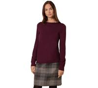 Celtic & Co Women's Merino Fine Knit Boat Neck Jumper in Wine | Size: Medium Celtic & Co Wine M