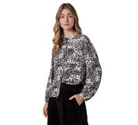 Celtic & Co Women's Printed Drop Shoulder Long Sleeve Shirt in Off-White | Size: 8 Celtic & Co Off-White 8