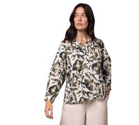 Celtic & Co Women's Relaxed Cotton Printed V-Neck Blouse in Off-White | Size: 12 Celtic & Co Off-White 12