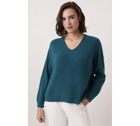 Celtic & Co Women's Ribbed V-Neck Jumper in Teal | Size: Medium/Large Celtic & Co Teal M/L