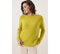 Celtic & Co Women's Roll Edge Crew Neck Jumper in Lemon | Size: Medium/Large Celtic & Co Lemon M/L