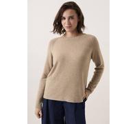 Celtic & Co Women's Roll Edge Crew Neck Jumper in Taupe | Size: Medium/Large Celtic & Co Taupe M/L