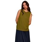 Celtic & Co Women's Sleeveless Knitted Vest Top in Olive | Size: Medium Celtic & Co Olive M