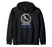 Celtic Colorectal Cancer - Warrior Spirit Unbroken - Raven Zip Hoodie