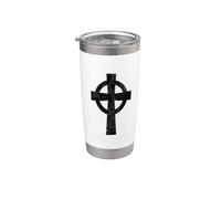 Celtic Cross Black Stainless Steel Insulated Tumbler