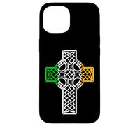 Celtic Cross Design Saint Patrick's Day Case for iPhone 15