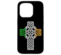 Celtic Cross Design Saint Patrick's Day Case for iPhone 15 Pro